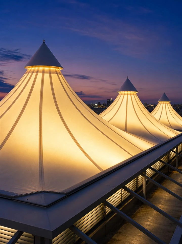 ShadeCo tensile structure roofing and industrial shade service