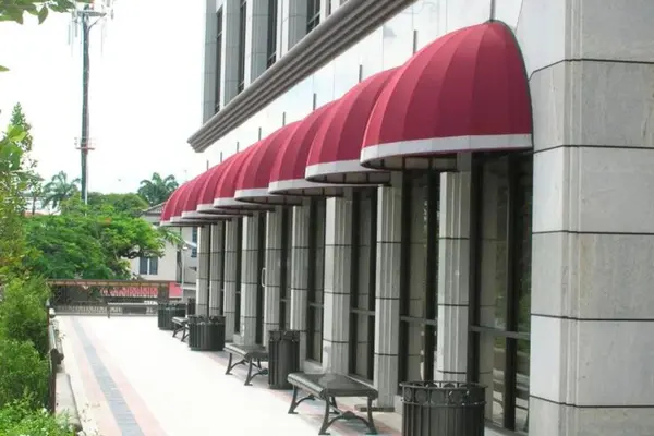 ShadeCo India window awning, a durable and stylish tensile canopy enhancing residential or commercial spaces with weather-resistant shade.