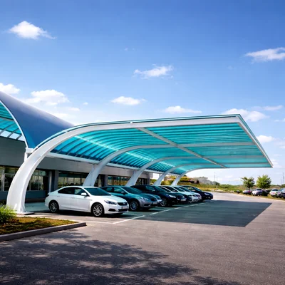 polycarbonate roofing skylight and canopy structures