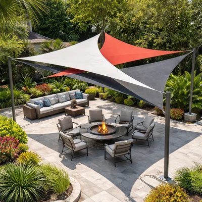 Custom shade sails installation designed according to specific project requirements