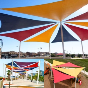 Playground shade sails designed for safe and shaded outdoor play areas