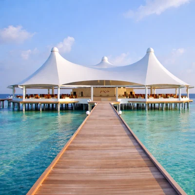 architectural tensile structure canopy for outdoor shading