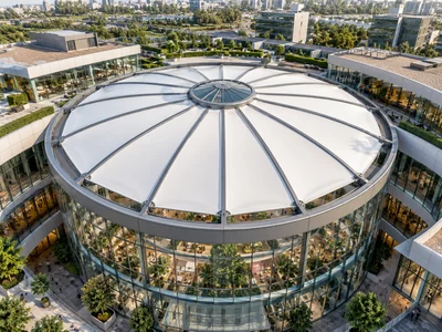 Atrium tensile structures by ShadeCo India for atrium roofing malls commercial buildings and indoor open spaces