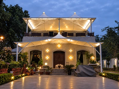 Residential shade structures by ShadeCo India for homes gardens terraces patios pools and car parking areas