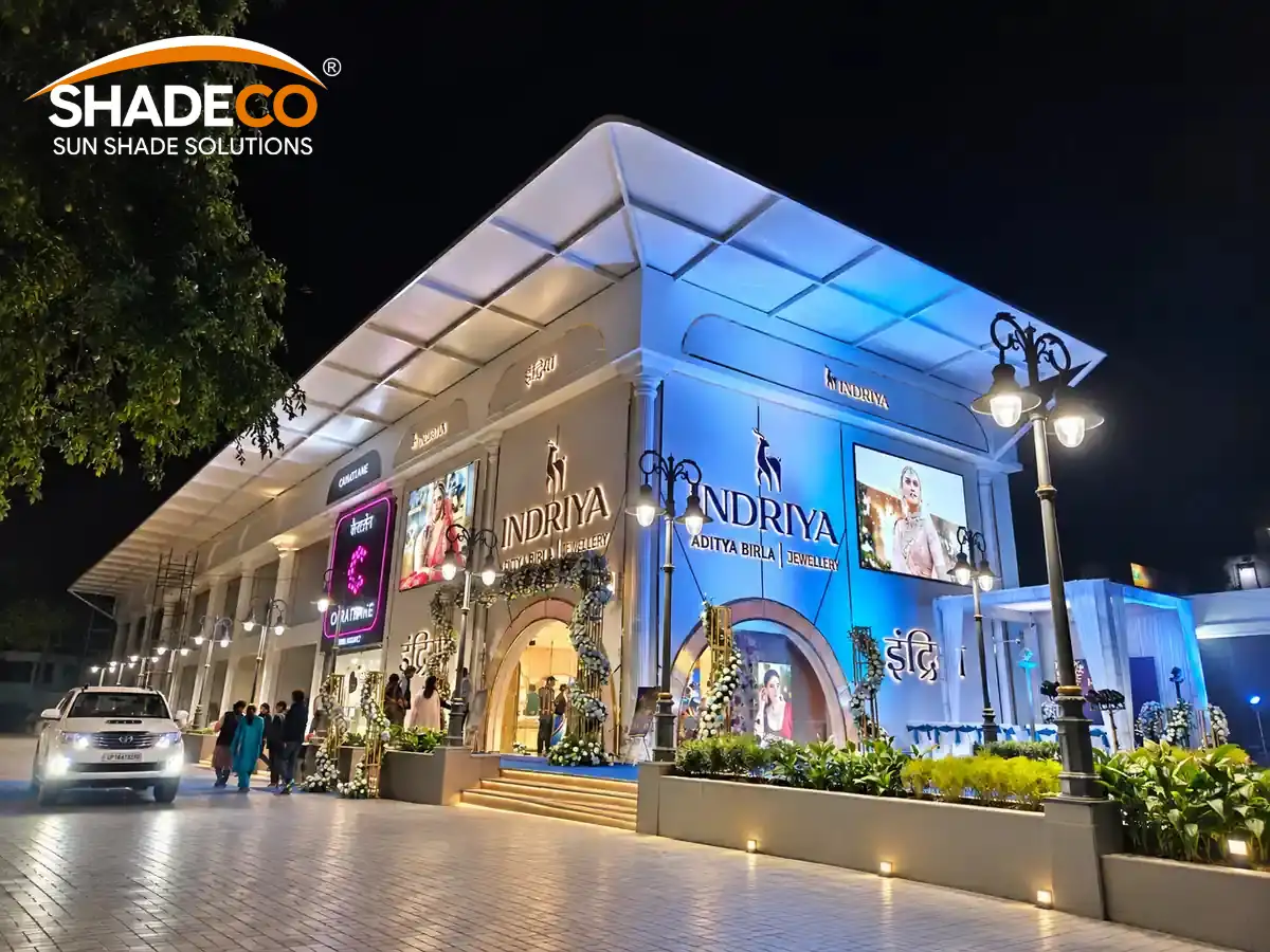 Maison Square Mall canopy roof in Haldwani, Uttarakhand by ShadeCo India