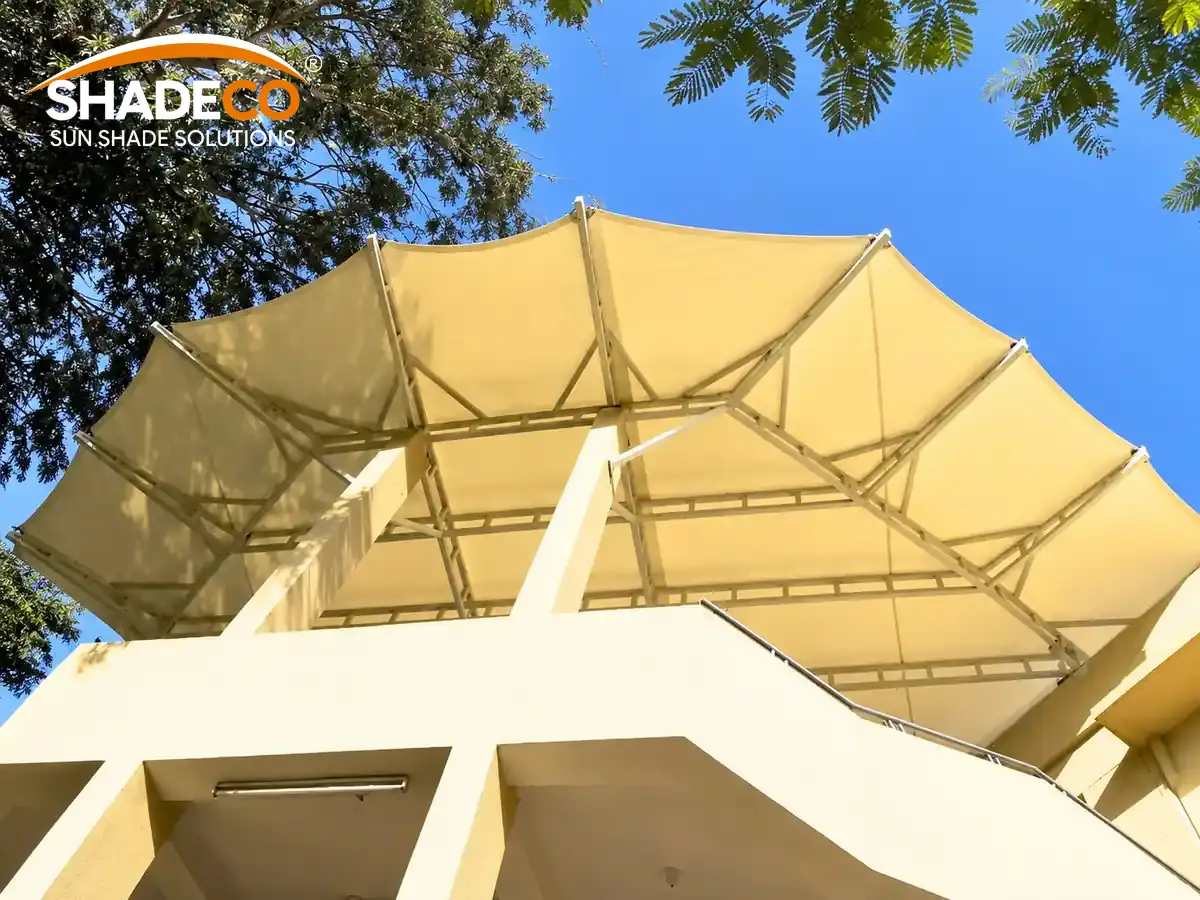 Delhi Public School, Agra tensile roof structure by ShadeCo India