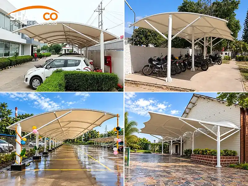Illustrative car parking canopy design