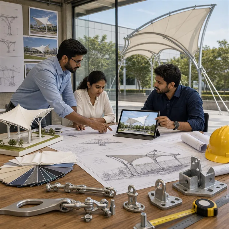 ShadeCo tensile structure planning and installation process