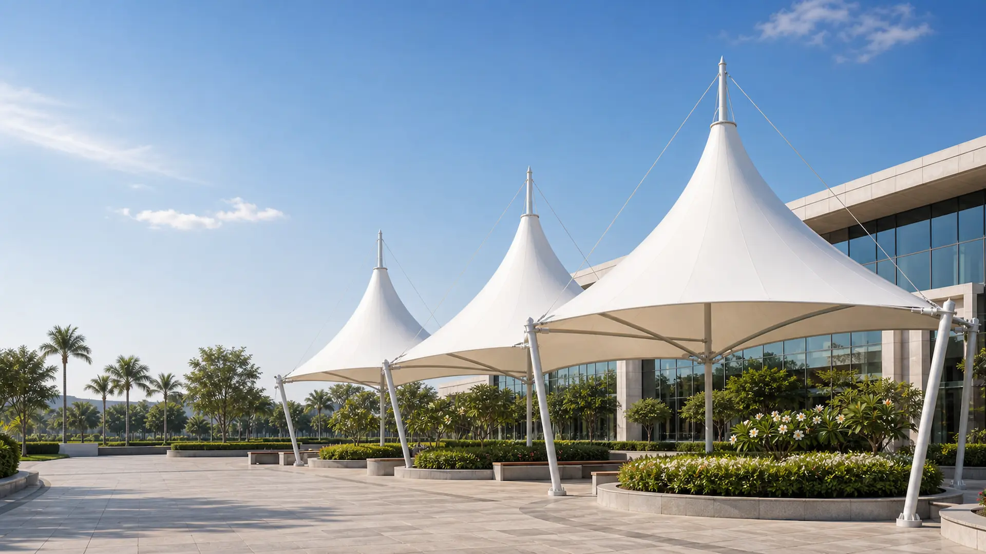 ShadeCo tensile structures, canopies and outdoor roofing solutions